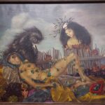 Leonor Fini, “Stryges Amaouri”, 1947. Oil on canvas, 45,8 x 55 cm. Private Collection ©Leonor Fini Estate, Paris